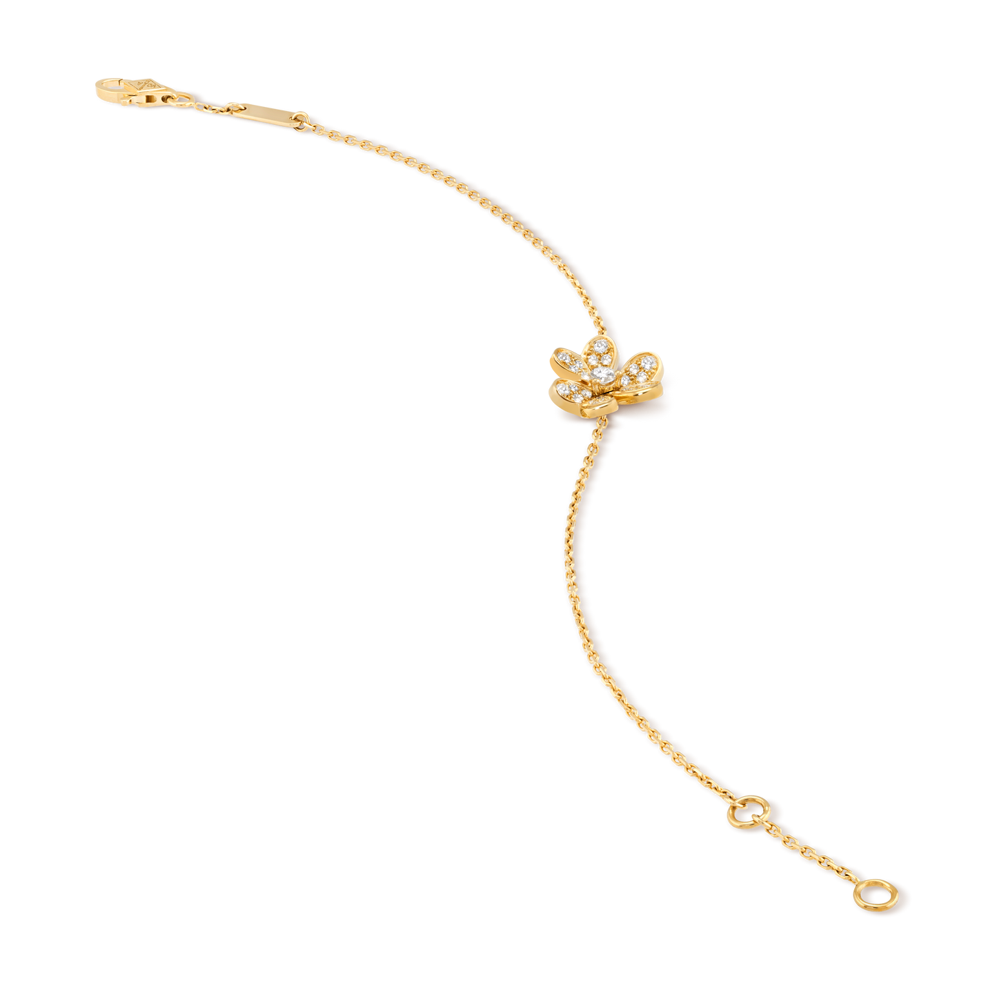 Gold Diamond Clover Bracelet – Luxury Four Leaf Clover Chain Bracelet for Women