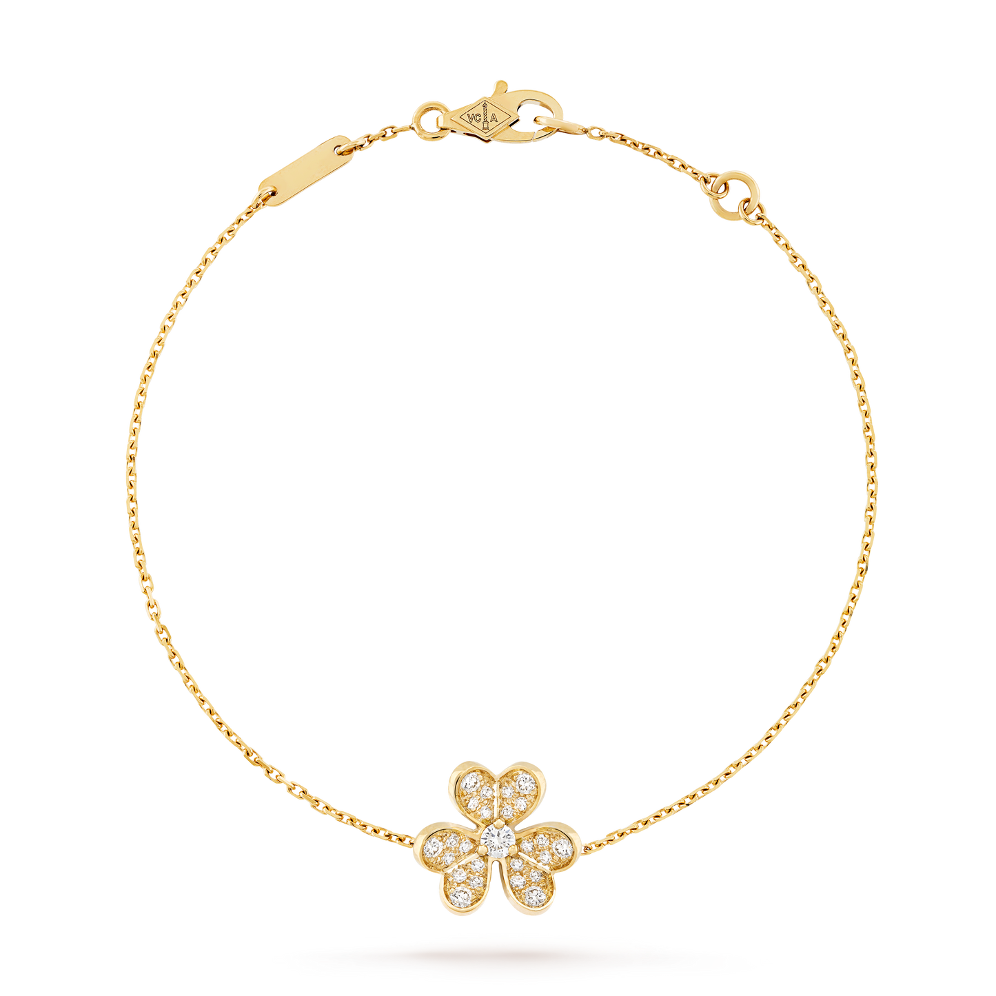 Gold Diamond Clover Bracelet – Luxury Four Leaf Clover Chain Bracelet for Women